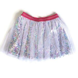 White Sequin Skort Size 8
